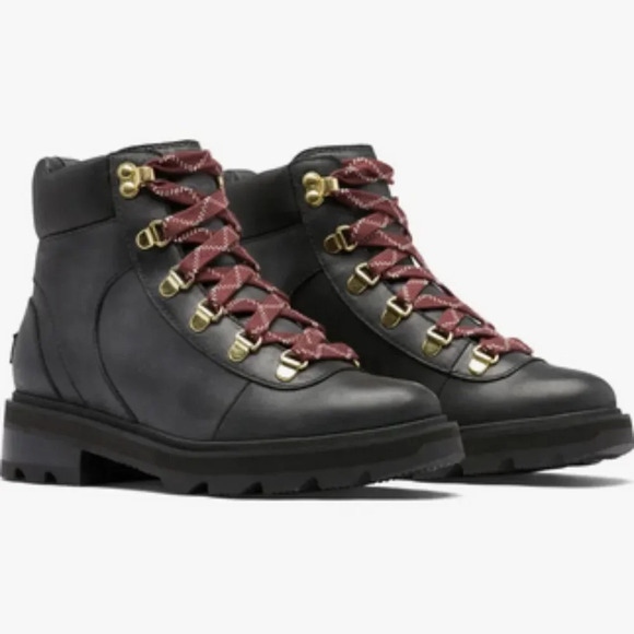NWT SOREL Lennox Waterproof Hiker Boot In Black.  Sz: 9 - Picture 1 of 12